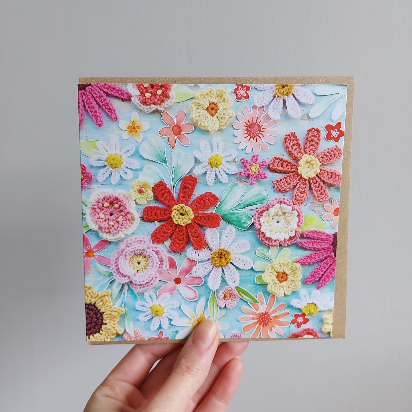 Greeting Cards Crochet Flower