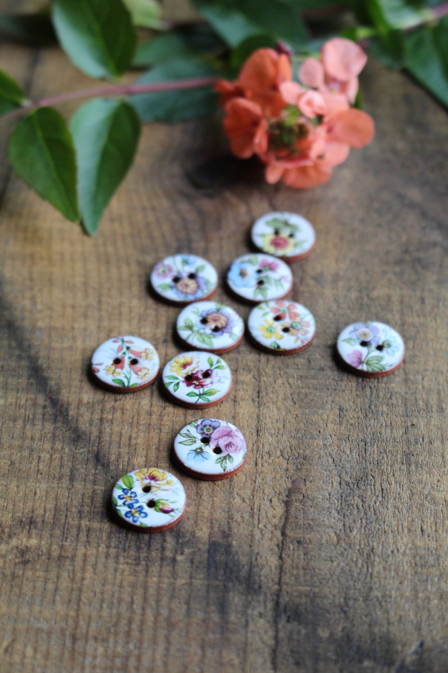 Ceramic Buttons - Mini Wildflower