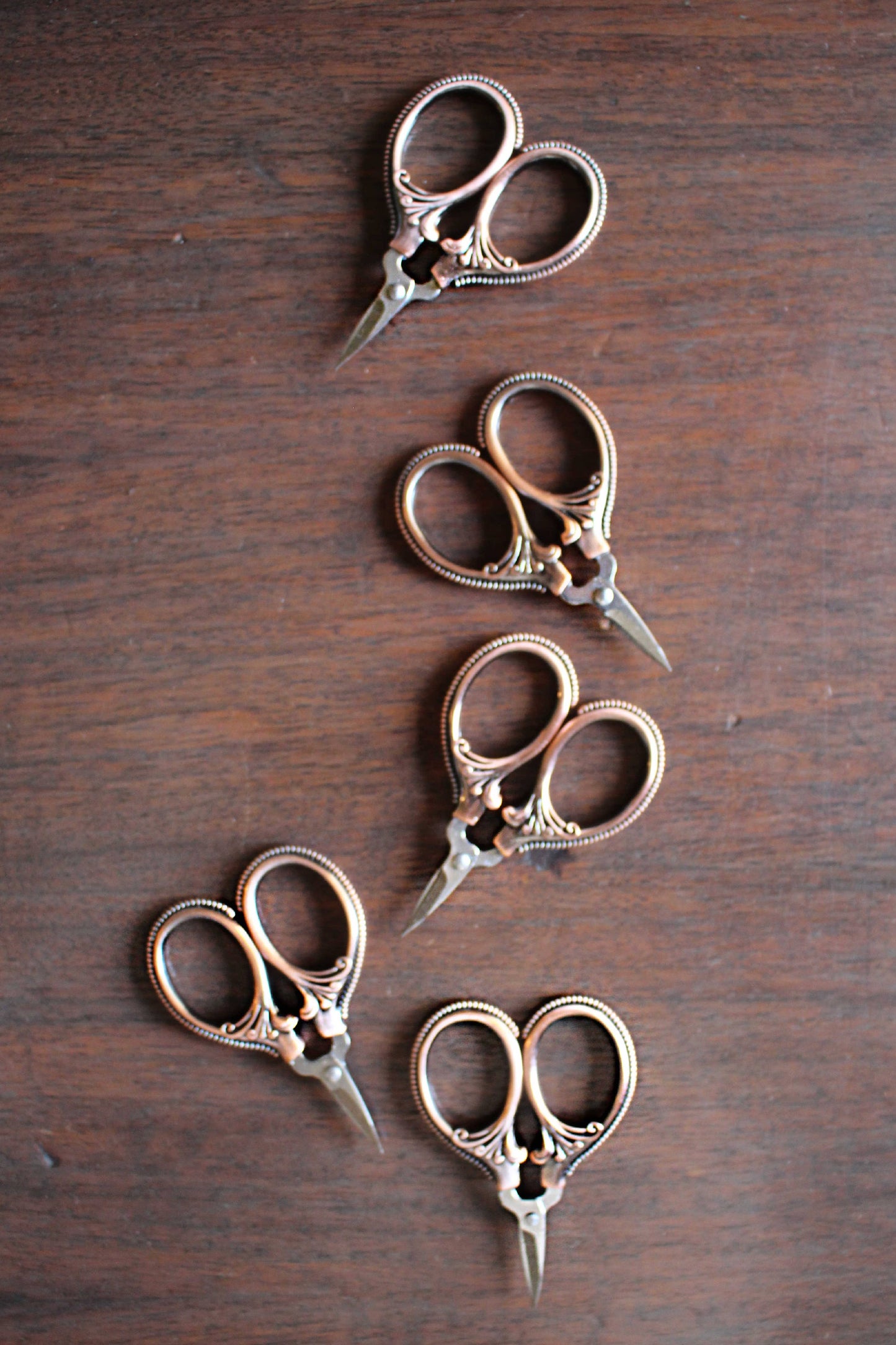 Mini Embroidery Scissors Copper