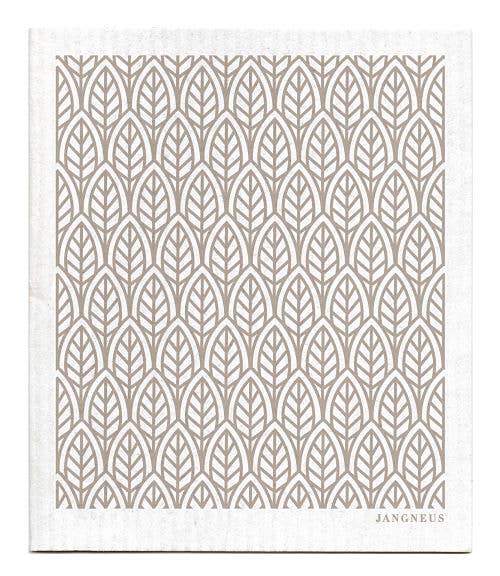 Swedish Dishcloth - New Leaves - Grey