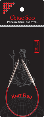 ChiaoGoo 9" Knit Red Circular Needles