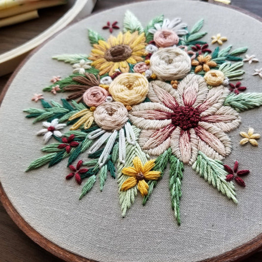 Floral Harvest Embroidery Kit - Jessica Long