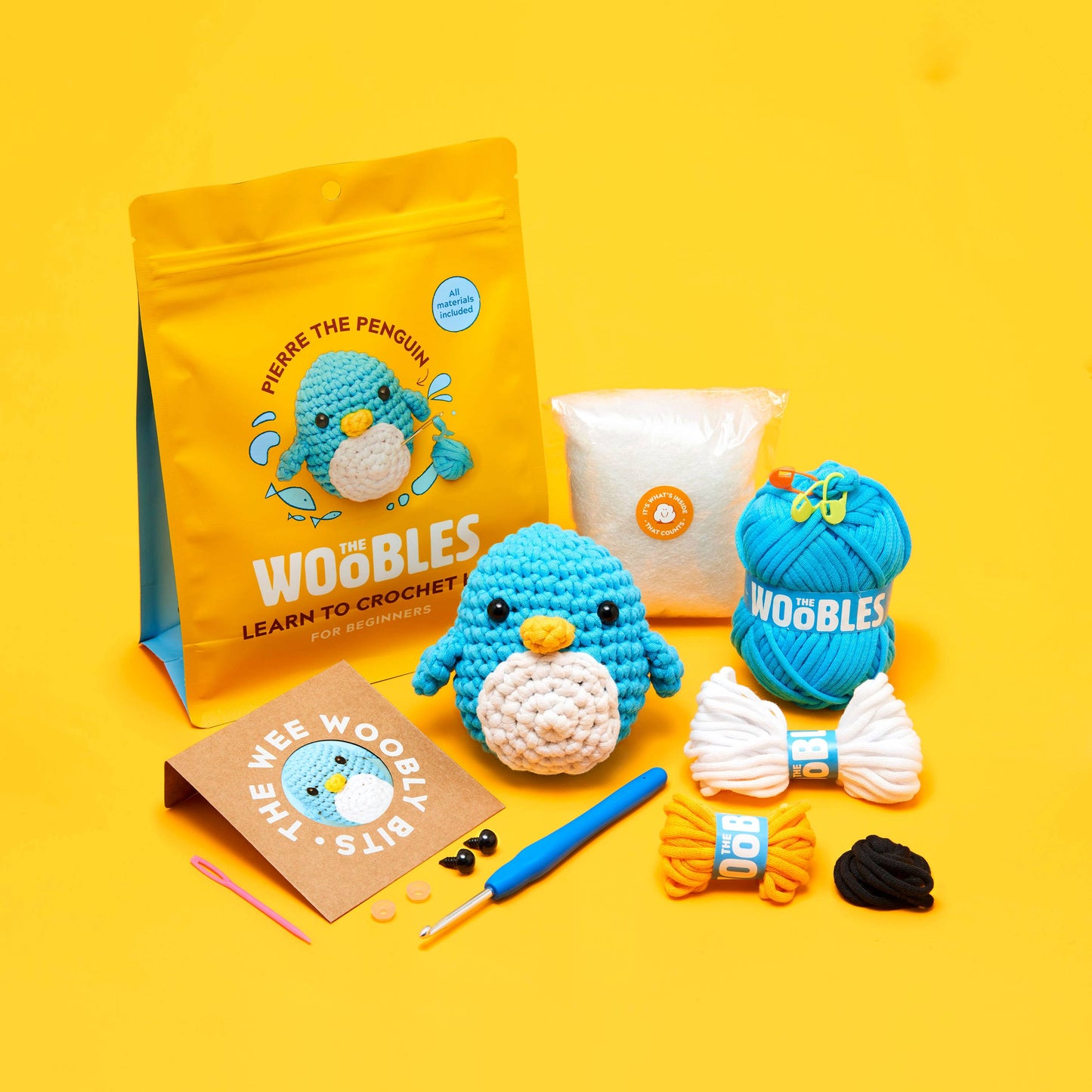 Pierre the Penguin Beginner Crochet Kit - The Woobles