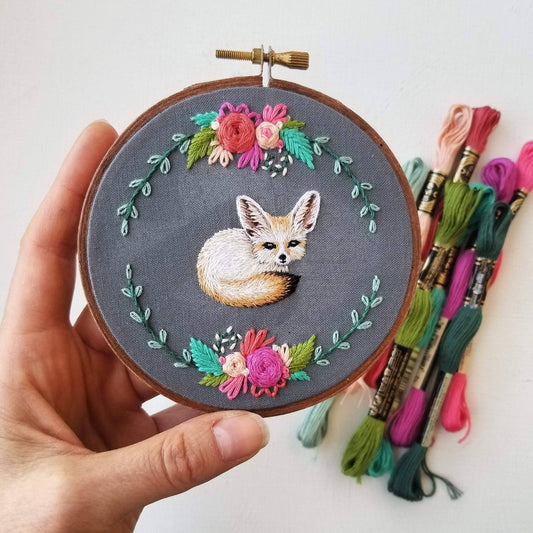 Fennec Fox Embroidery Kit - Jessica Long