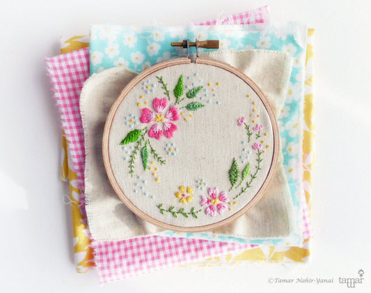Circle of Flowers Embroidery Kit