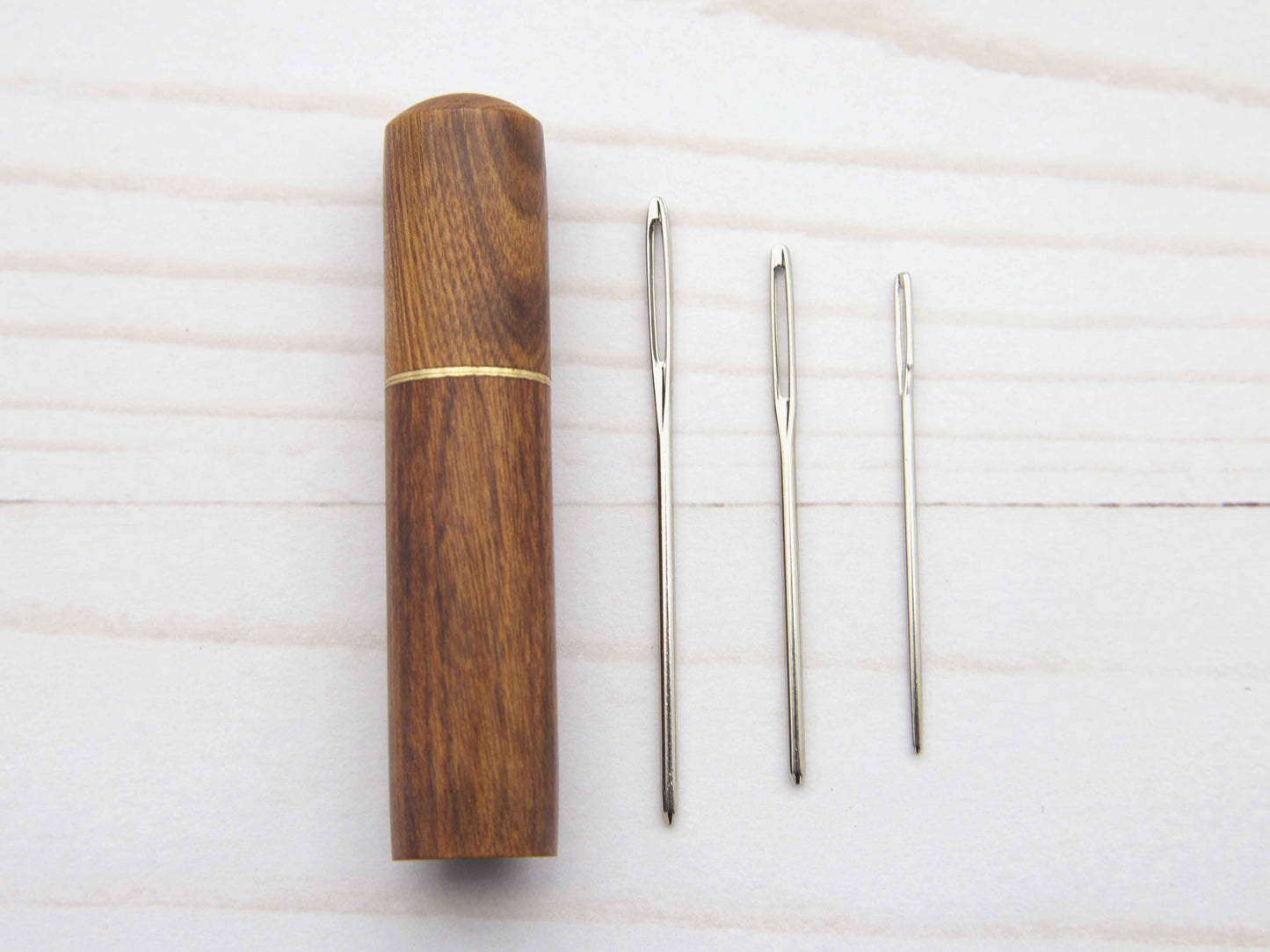 Medium Wooden Darning Needle Storage Cases Tapestry