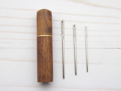 Medium Wooden Darning Needle Storage Cases Tapestry