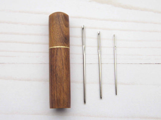 Medium Wooden Darning Needle Storage Cases Tapestry