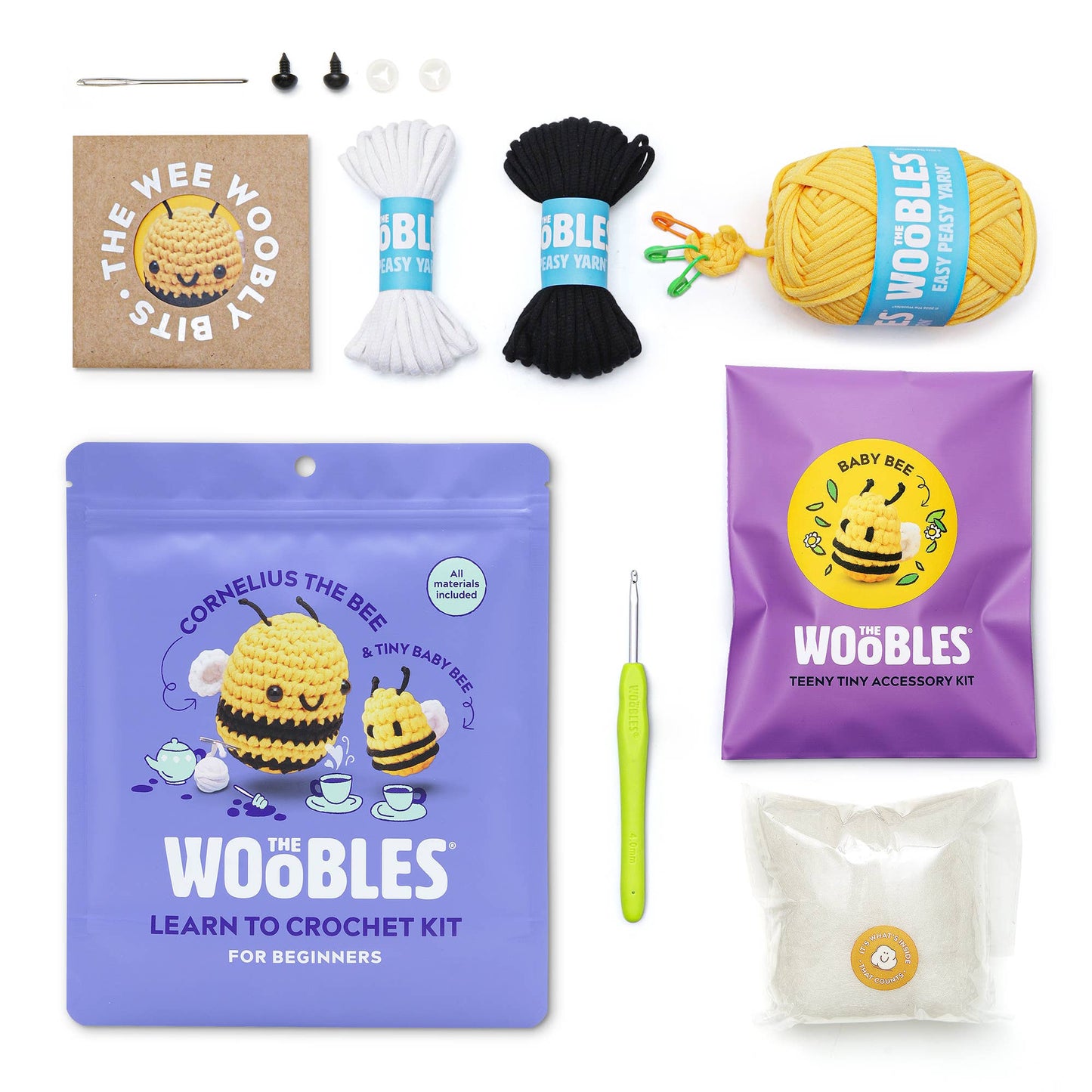 Mommy & Me Cornelius the Bee Combo Crochet Kit - The Woobles