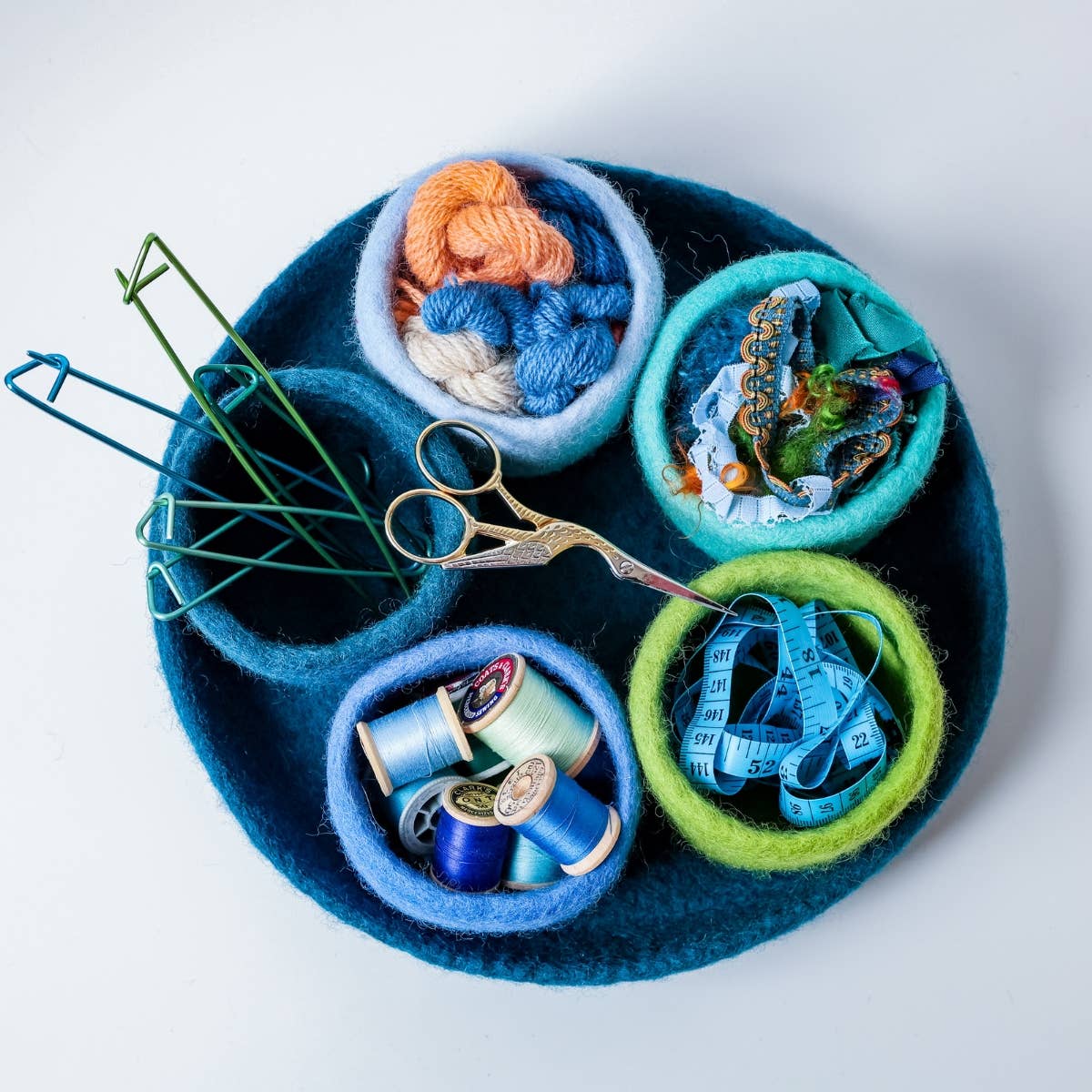 Felt Tidy Pod | Felt Organizer Tray | Felt Storage Bowls | Fibres of Life