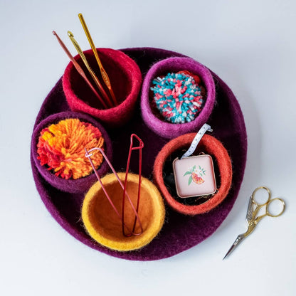 Felt Tidy Pod | Felt Organizer Tray | Felt Storage Bowls | Fibres of Life