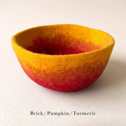 Felt Bowl - Large Ombre | Felt Yarn Bowl | Fibres of Life