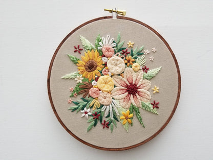 Floral Harvest Embroidery Kit - Jessica Long