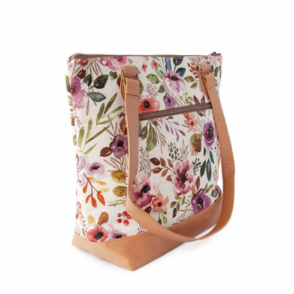 Spring Floral Mega Trinity Bag – Large Zippered Knitting Project Bag