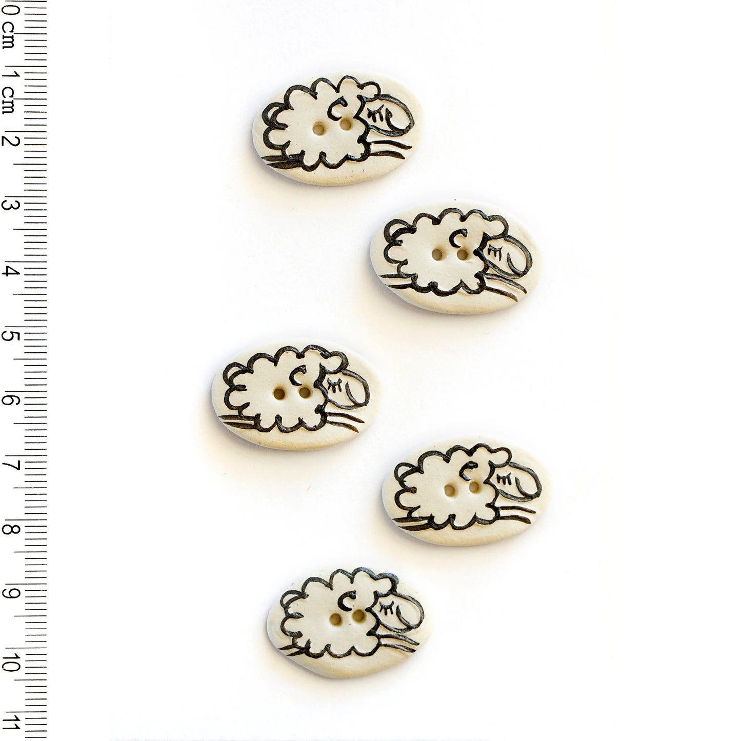 L142 Leaping Sheep Buttons