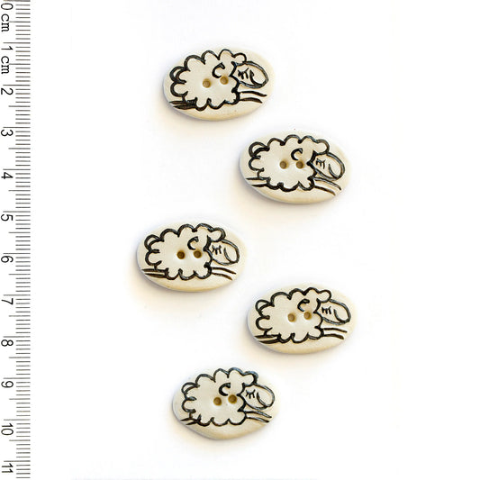 L142 Leaping Sheep Buttons