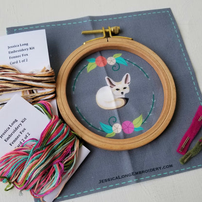 Fennec Fox Embroidery Kit - Jessica Long