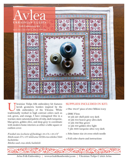 Ukrainian Tulips Cross stitch kit