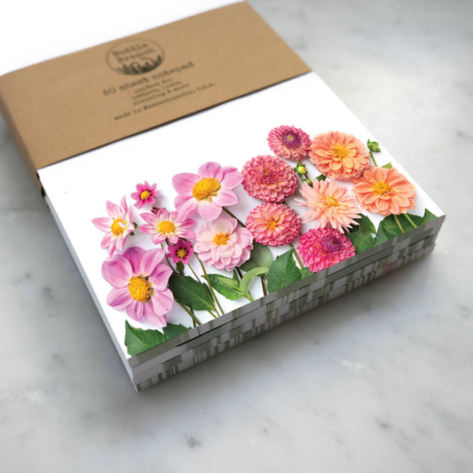 Large Note Pad ~ Dahlias