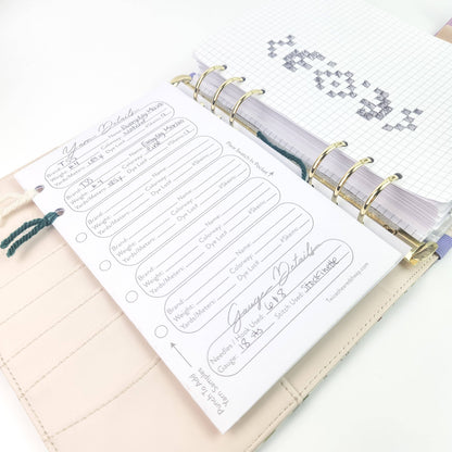 Night Forest Project Journal Planner for Knitters & Crocheters