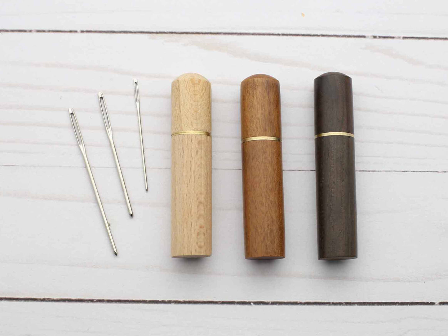 Medium Wooden Darning Needle Storage Cases Tapestry