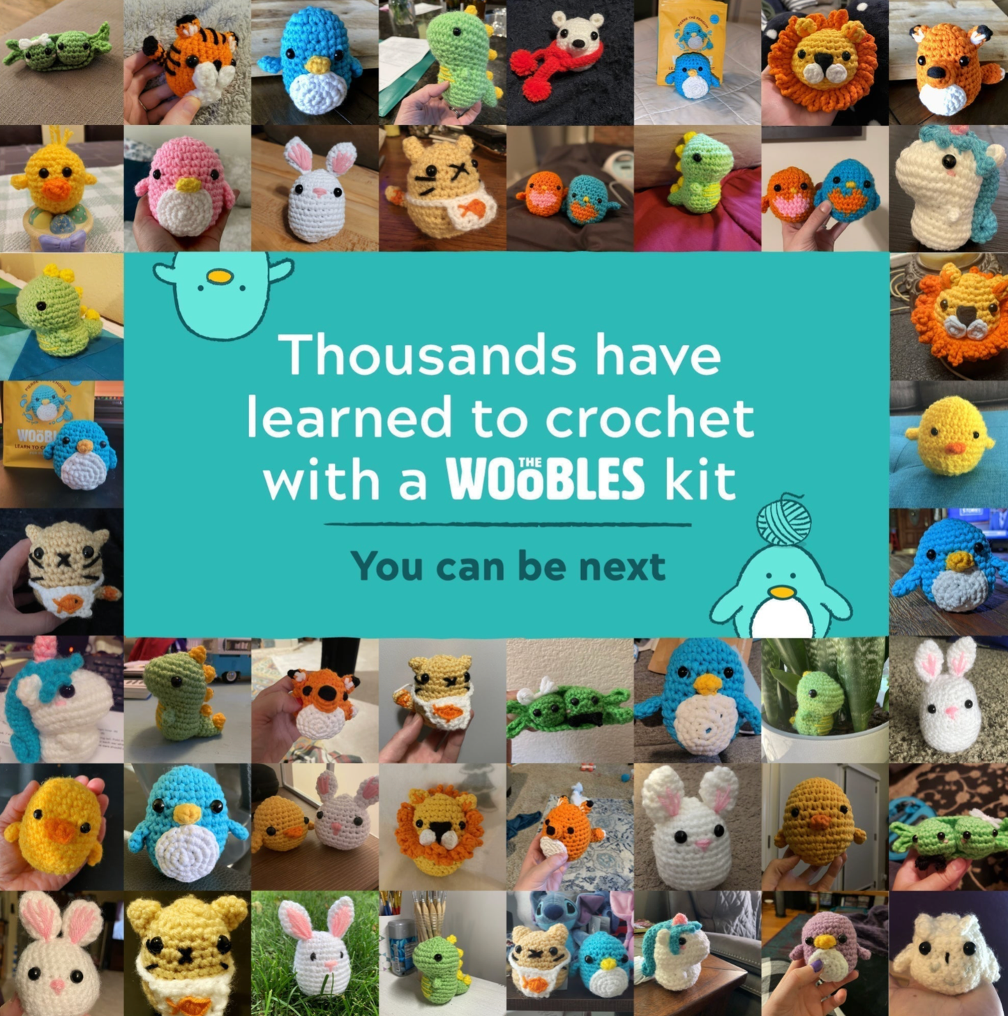 Bo the Chicken - Woobles Beginner Crochet Kit