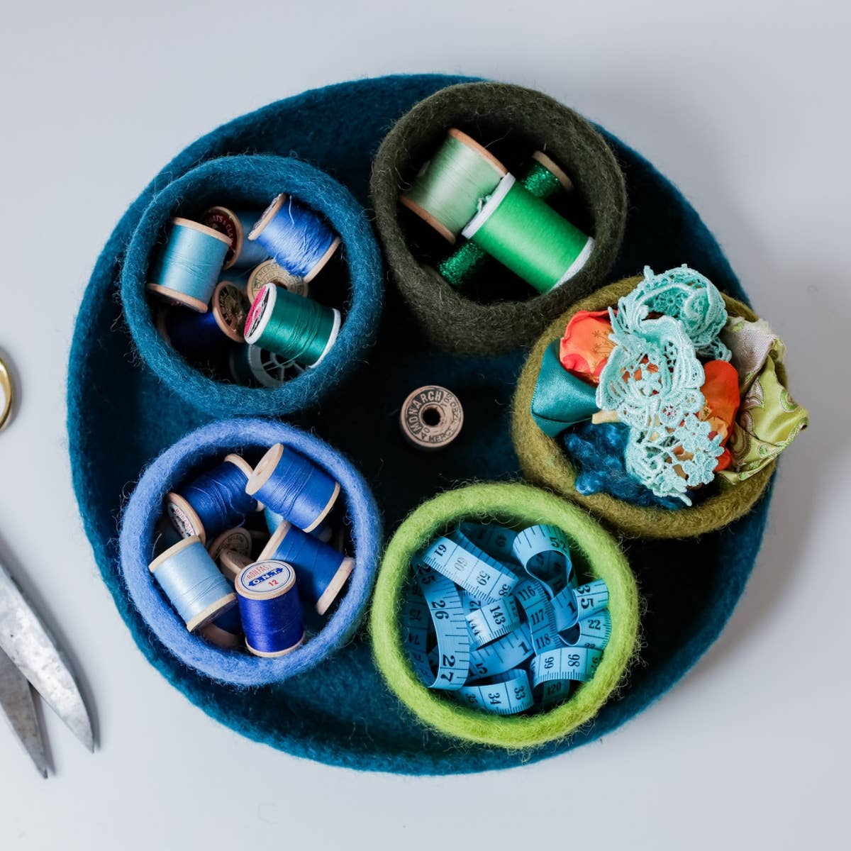 Felt Tidy Pod | Felt Organizer Tray | Felt Storage Bowls | Fibres of Life