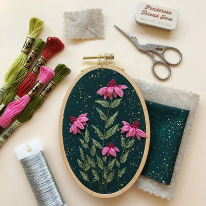 3D Coneflowers - Intermediate Embroidery Kit