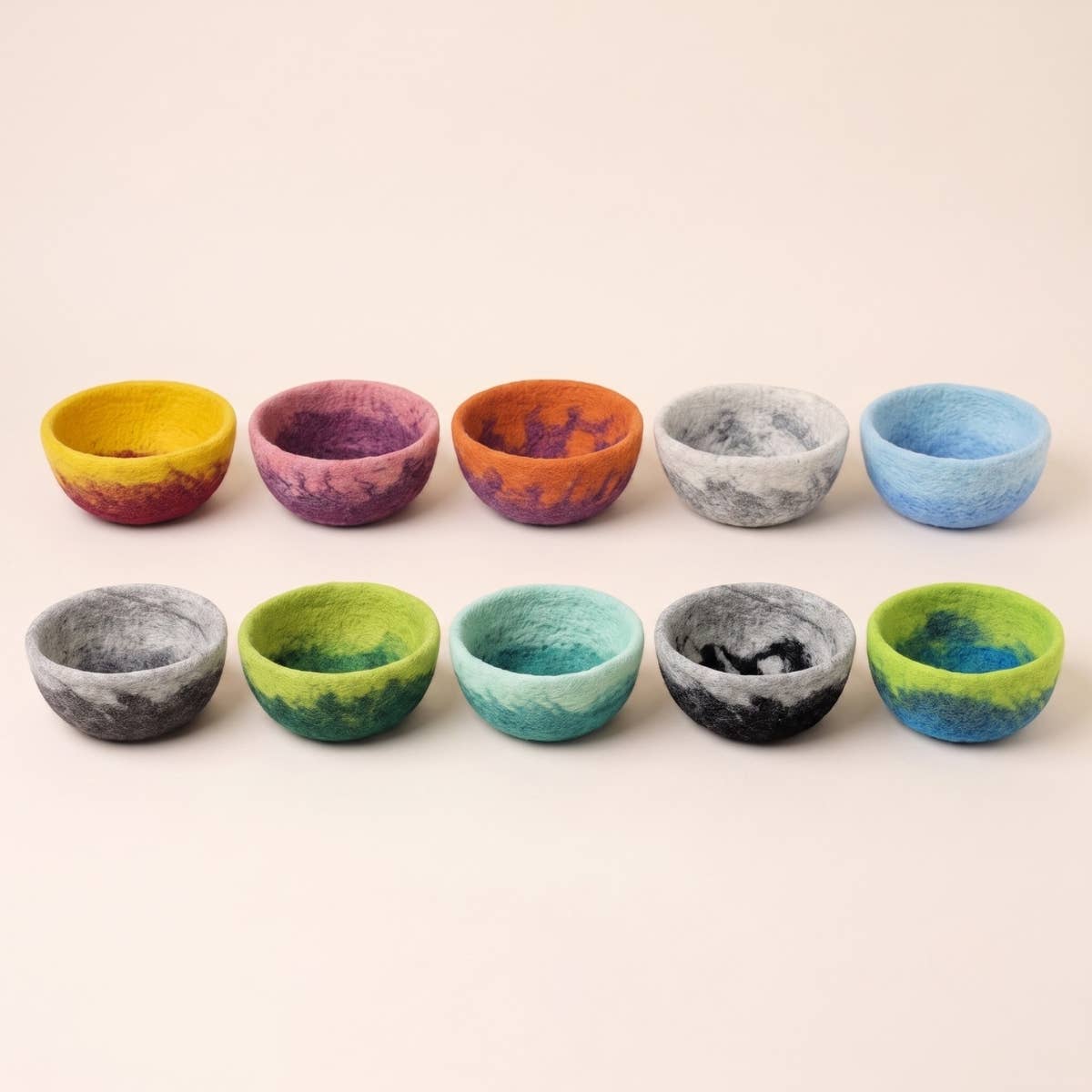 Felt Bowl - Small Ombre | Wool Yarn Bowl | Fibres of Life