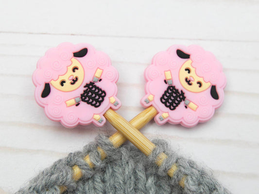 Pink Knitting Sheep | Stitch Stoppers