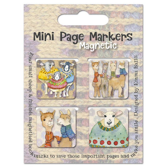 Sheep in Sweaters Set of 4 Mini Magnetic Page Markers