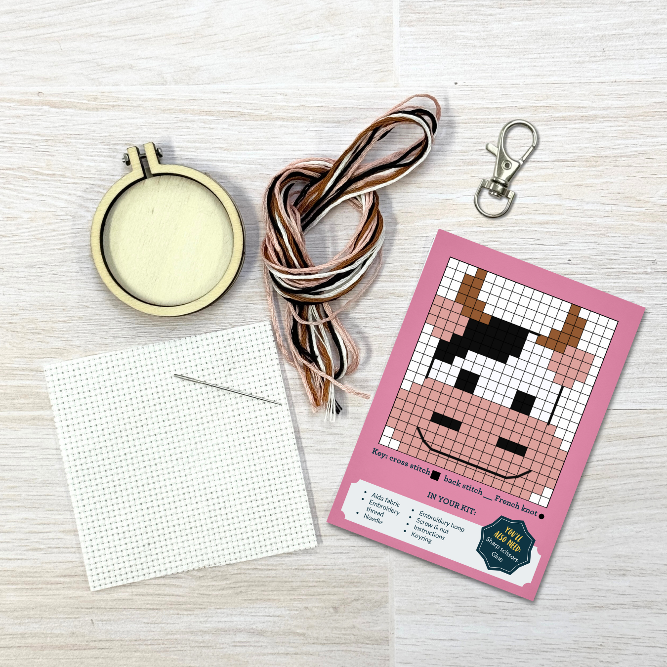You're Moo-vellous! Mini Matchbox Cross Stitch Kit