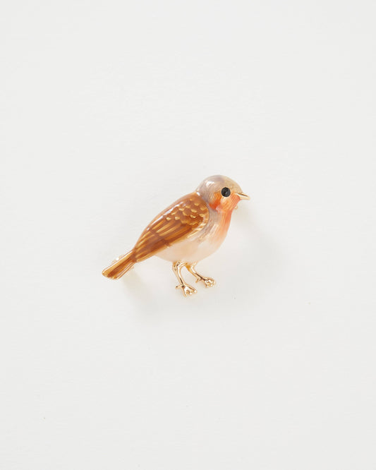 FABLE Enamel Robin Brooch: Matchbox