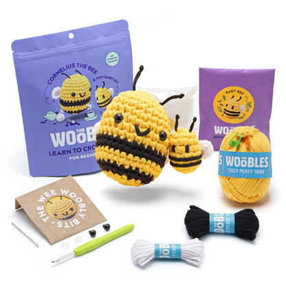 Mommy & Me Cornelius the Bee Combo Crochet Kit - The Woobles
