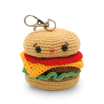 Hamburger Bag Charm - DIY Crochet Kit
