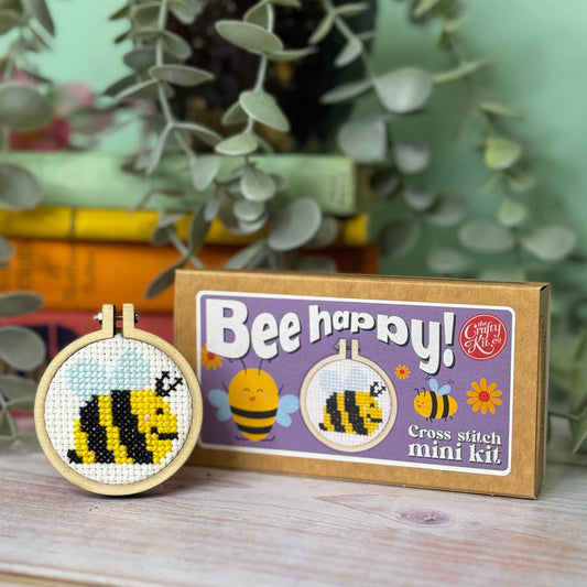 'Bee Happy!' Mini Matchbox Cross Stitch Kit