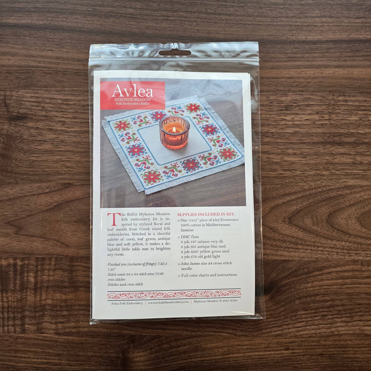 BitKit Mykonos Meadow Cross stitch small kit 'NEW!