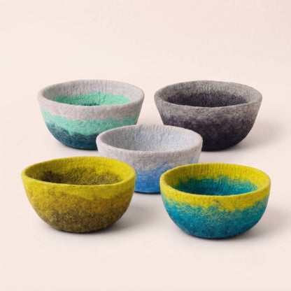 Felt Bowl - Large Ombre | Felt Yarn Bowl | Fibres of Life