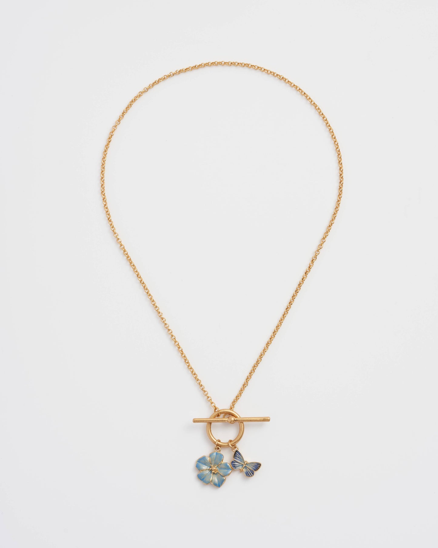 FABLE Forget Me Not Charm Toggle Necklace