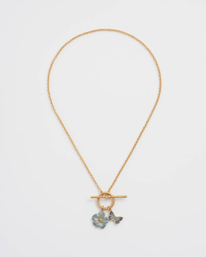 FABLE Forget Me Not Charm Toggle Necklace