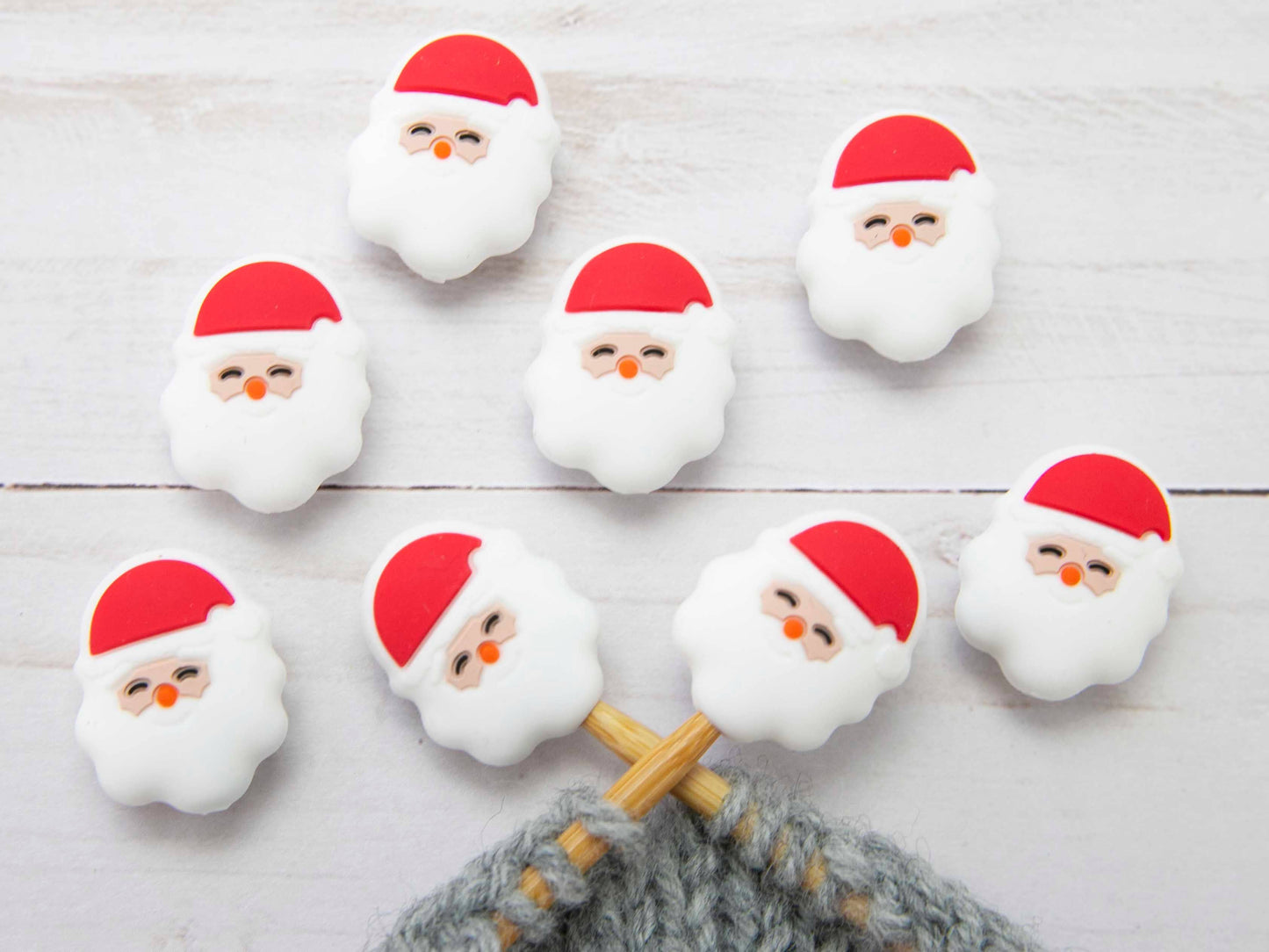 Santa | Stitch Stoppers Knitting Notions Markers Christmas