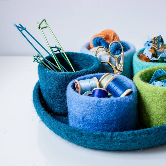 Felt Tidy Pod | Felt Organizer Tray | Felt Storage Bowls | Fibres of Life