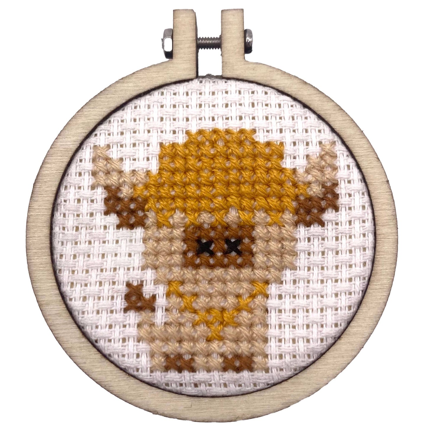 With Love from Scotland (Highland Cow) Mini Matchbox Cross Stitch Kit