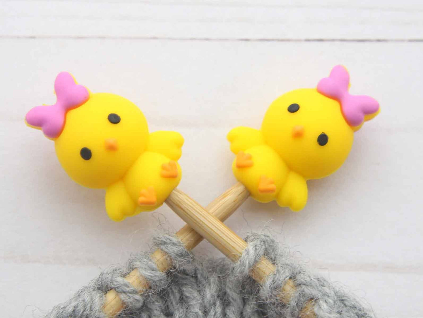 Chick With Bow | Stitch Stoppers