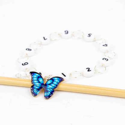 Blue Butterfly Circle Chain Row Counter