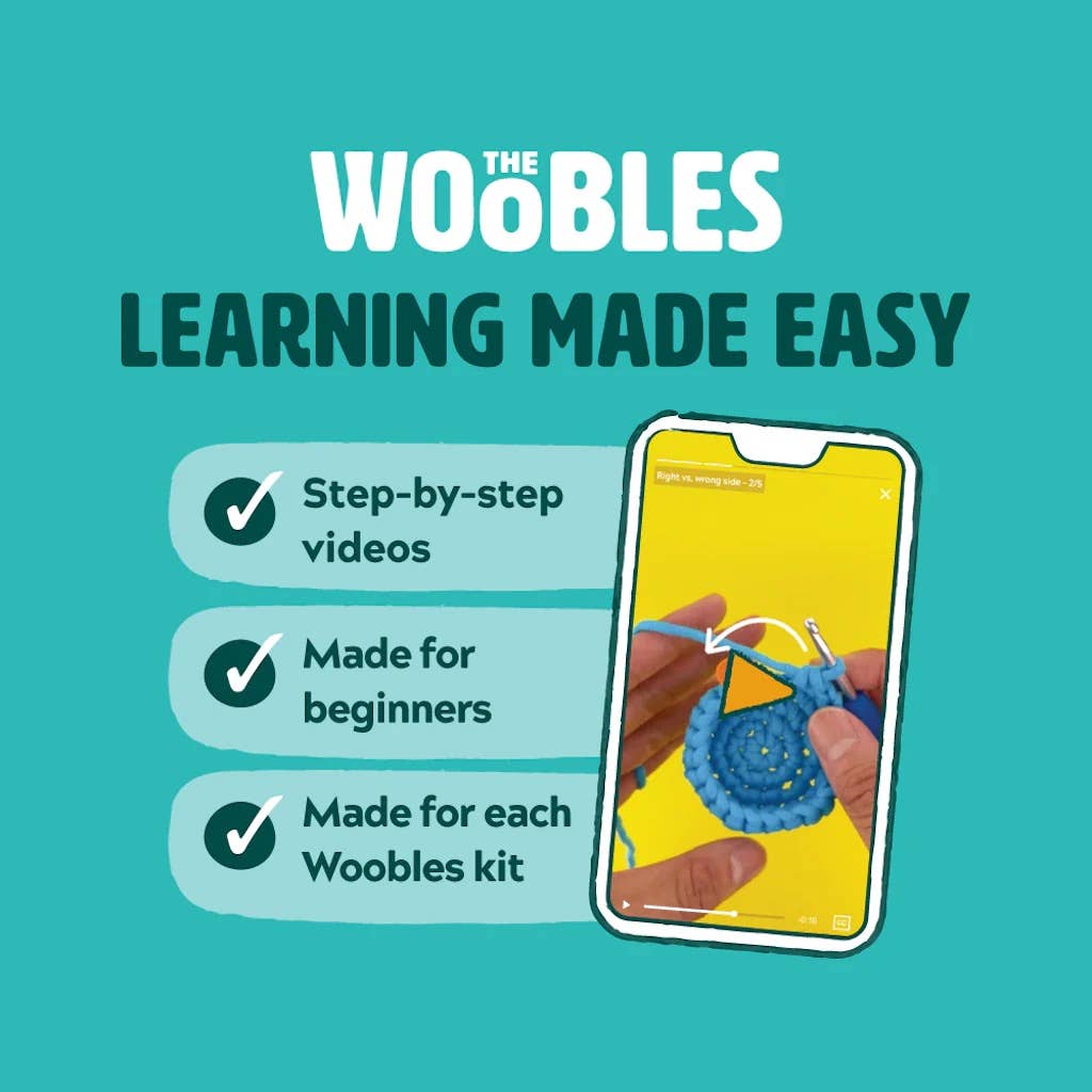 Woobles Purple Penguin Beginner Crochet Kit