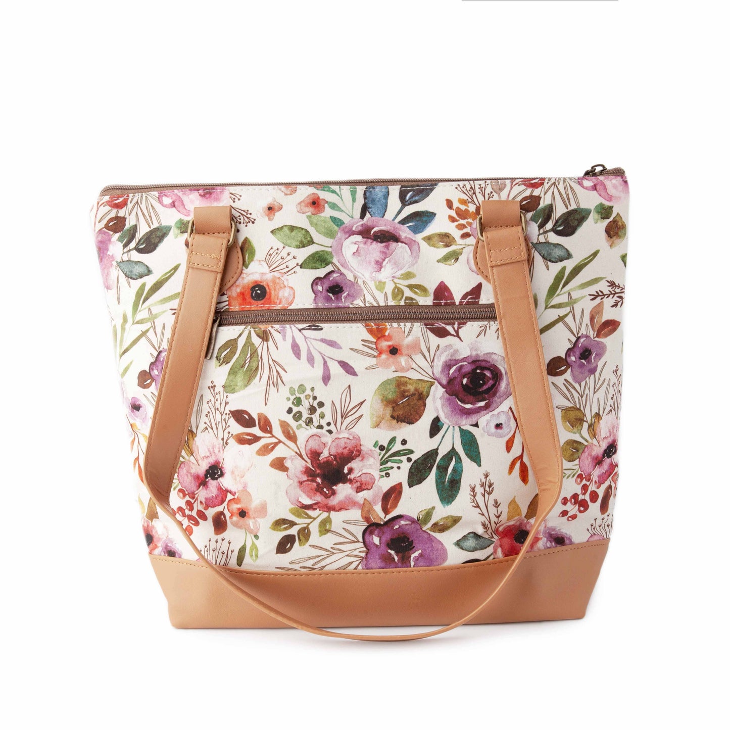 Spring Floral Mega Trinity Bag – Large Zippered Knitting Project Bag