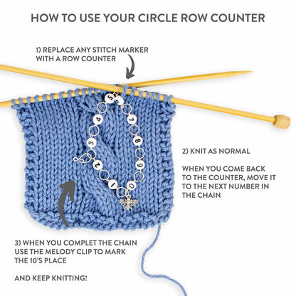 Circle Chain Row Counter: Sparkle Bee