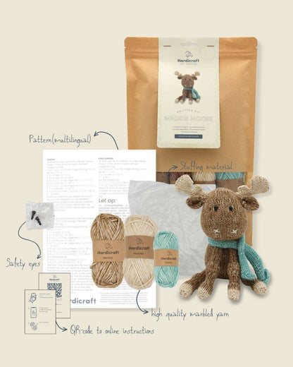 Maddie Moose - DIY Knitting Kit