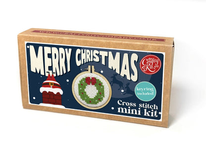 Wreath Mini Matchbox Christmas Cross Stitch Kit